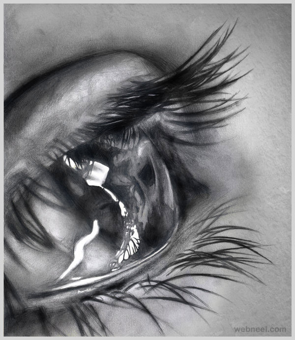 60 Beautiful and Realistic Pencil Drawings of Eyes part 3