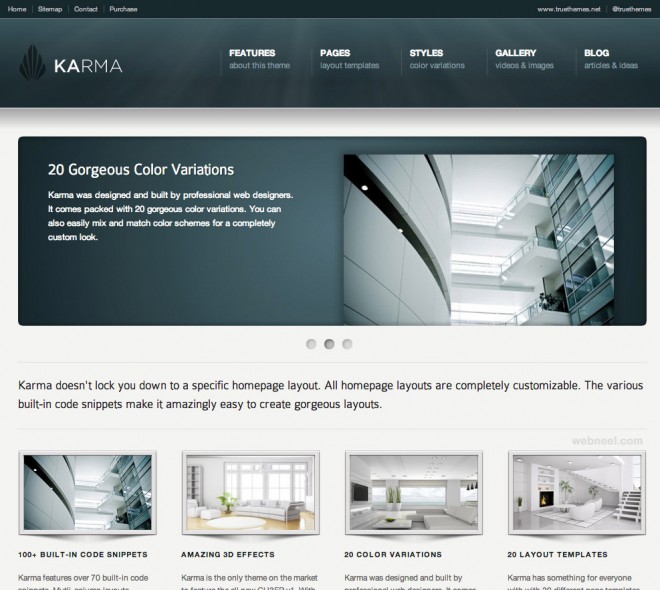 karma corporate website design