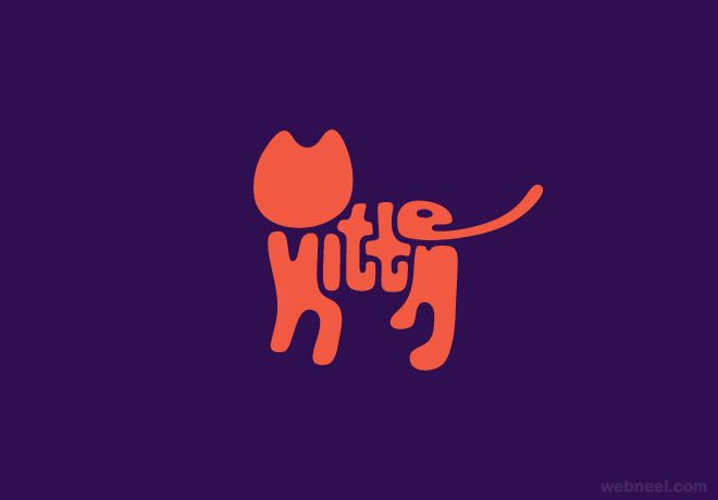 kitten typography design