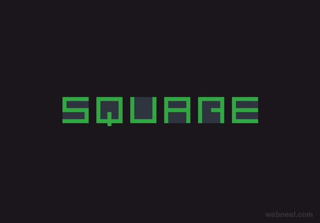 square typography design