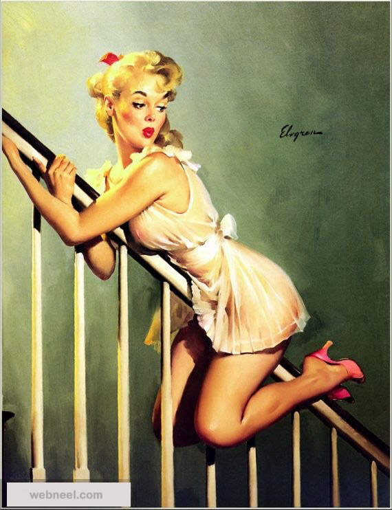 pin up painting by gil elvgren