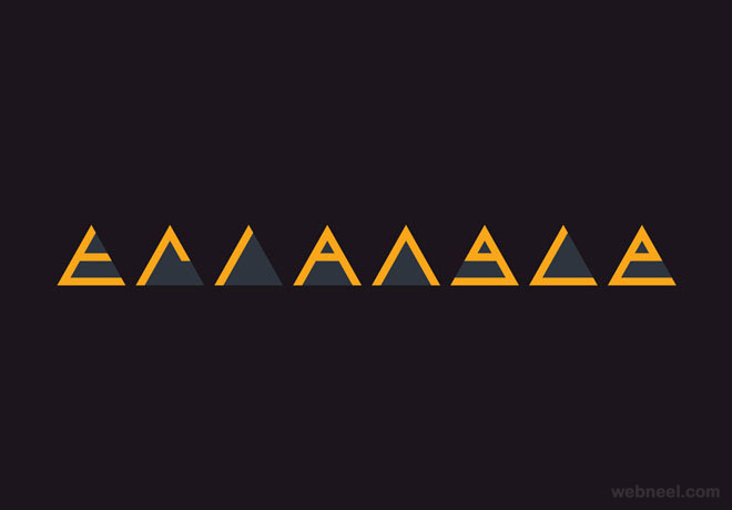 triangle typography design