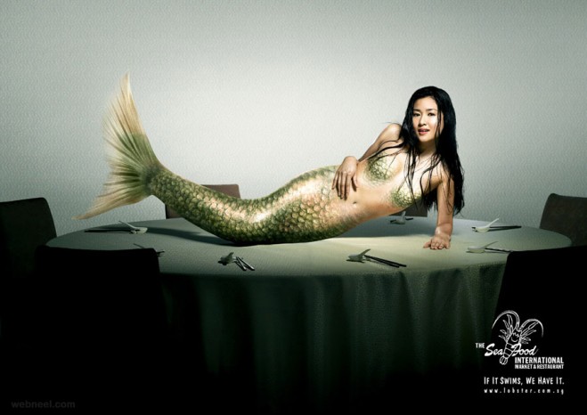 seafood mermaid ad
