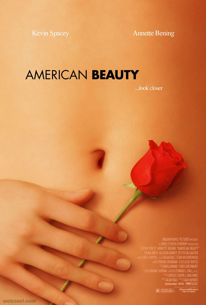 american beauty creative movie poster design
