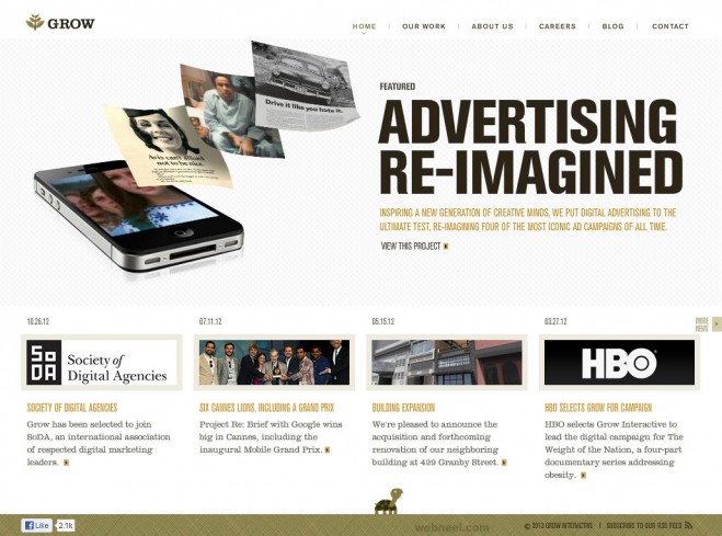 grow interactive corporate website design