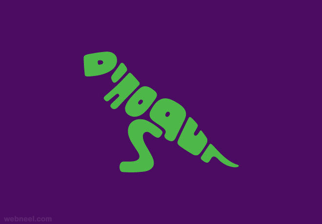 dinosaur typography design