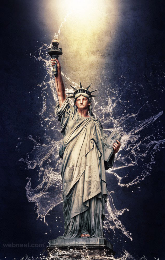 photo manipulation statue of liberty