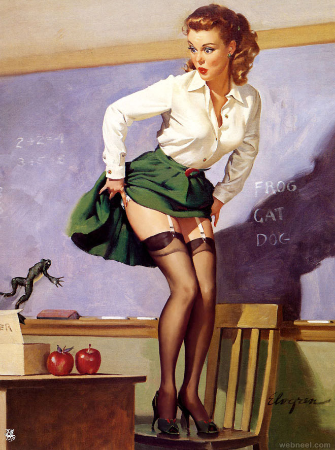 pin up painting by gil elvgren