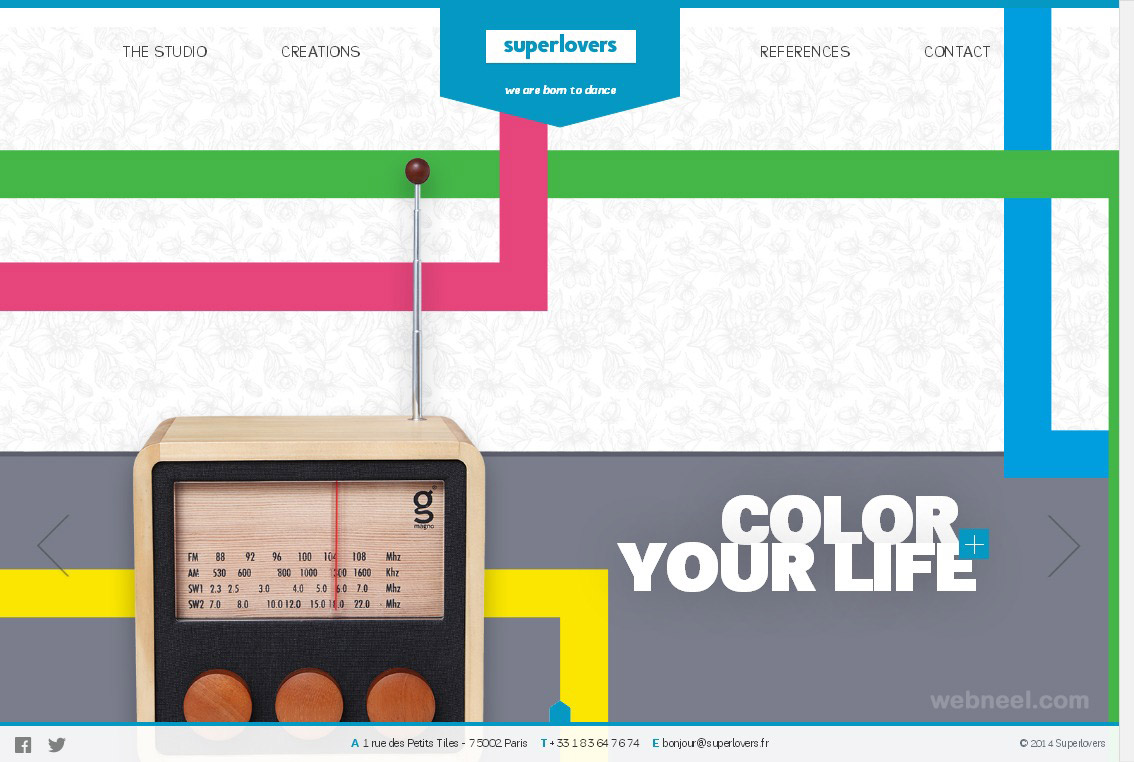 html5 websites colorful