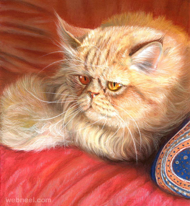 persian cat painting