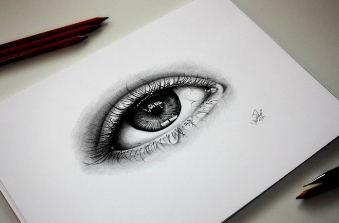 realistic eye drawing by tinten97