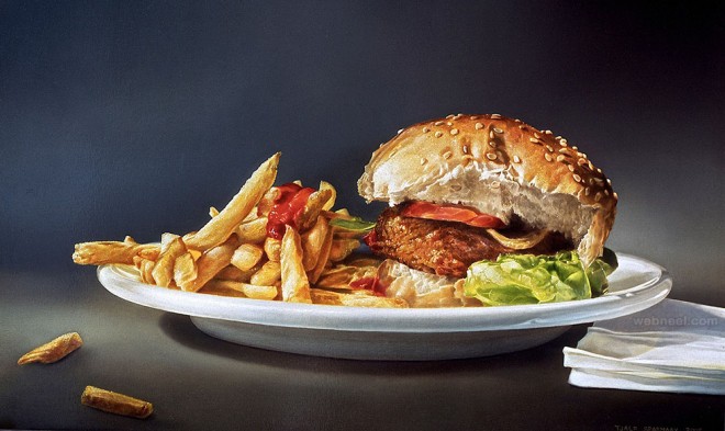 hamurger realistic oil paintings by tjalf sparnaay