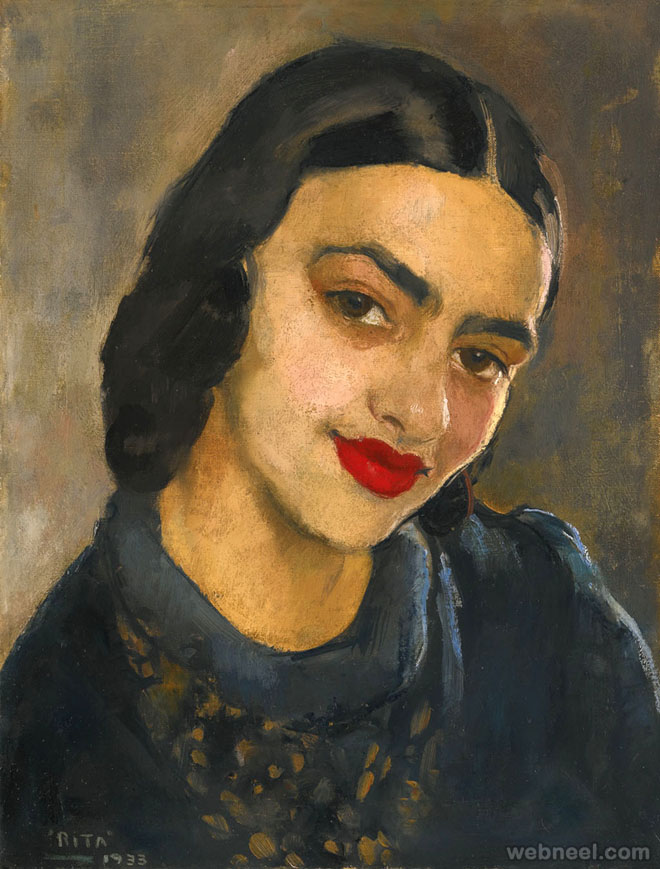 self portrait painting by amrita sher gil
