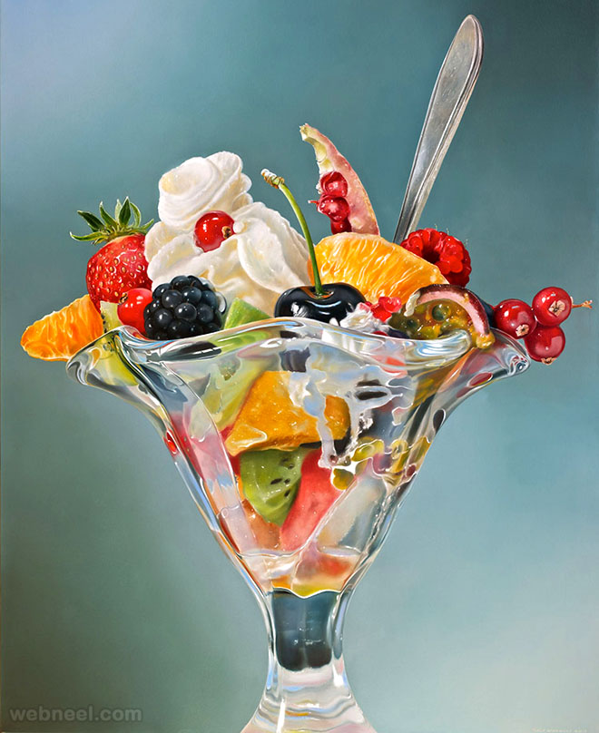 fruitsorbet realistic oil paintings by tjalf sparnaay