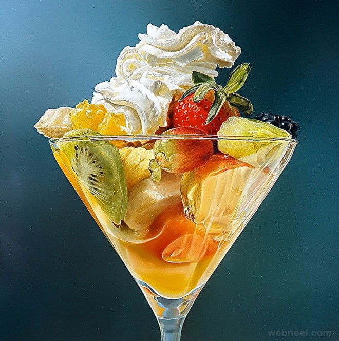 fruitsalad realistic oil paintings by tjalf sparnaay