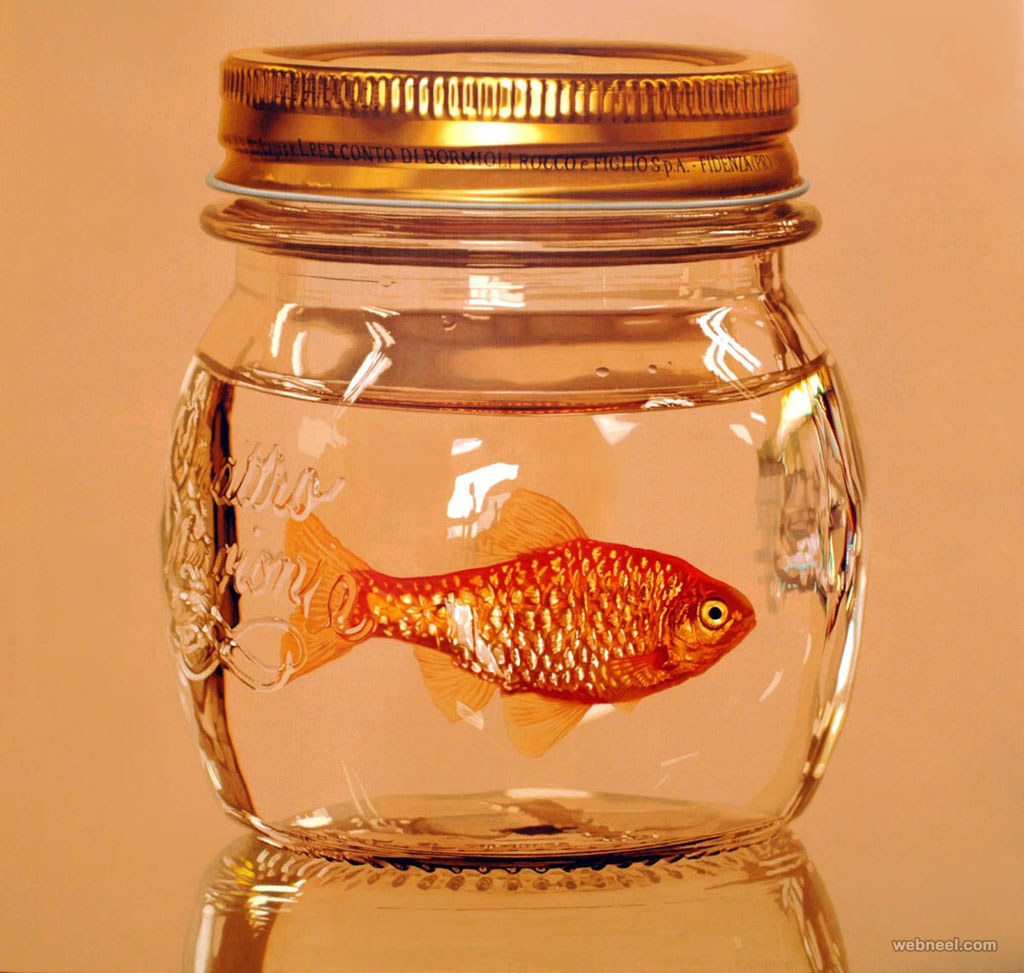 fish hyper realistic painting