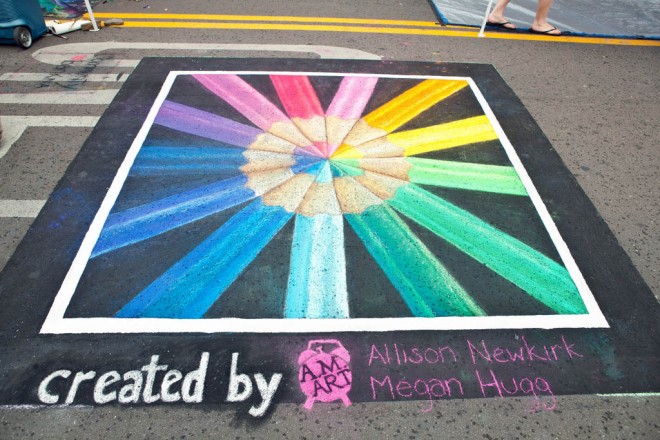 colorpencils streetpainting by allison newkirk