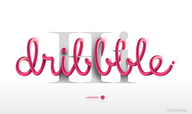 dribbble typography design by lukas haen