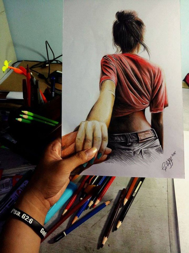 color pencil drawing by cliff beron