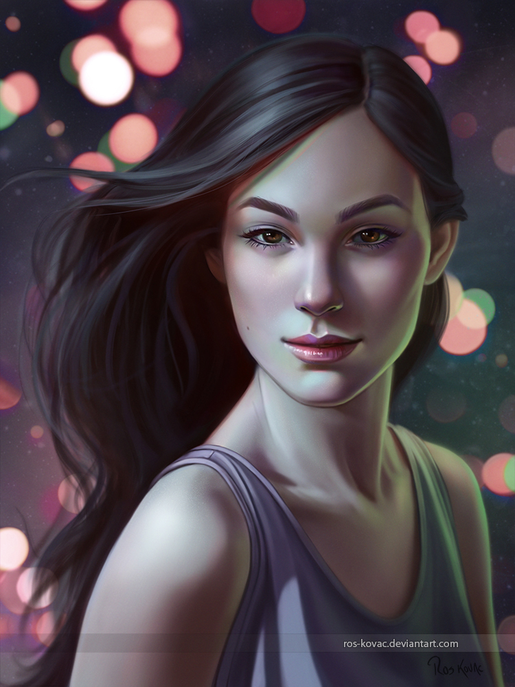 digital painting beauty by ros morales