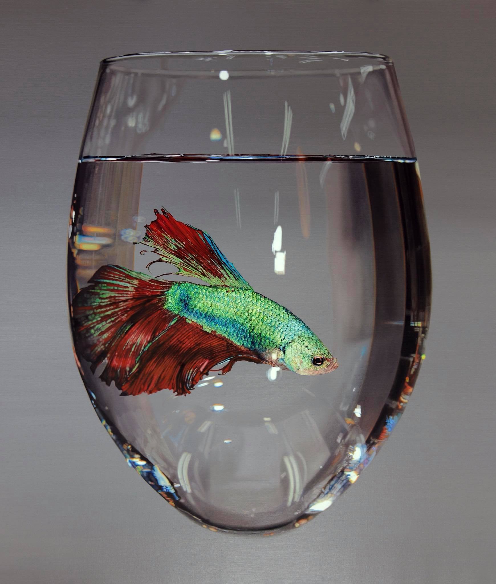 hyper realistic paintings fish