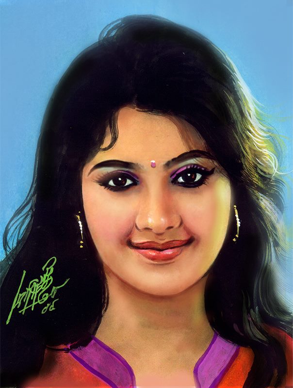 tamilnadu paintings woman