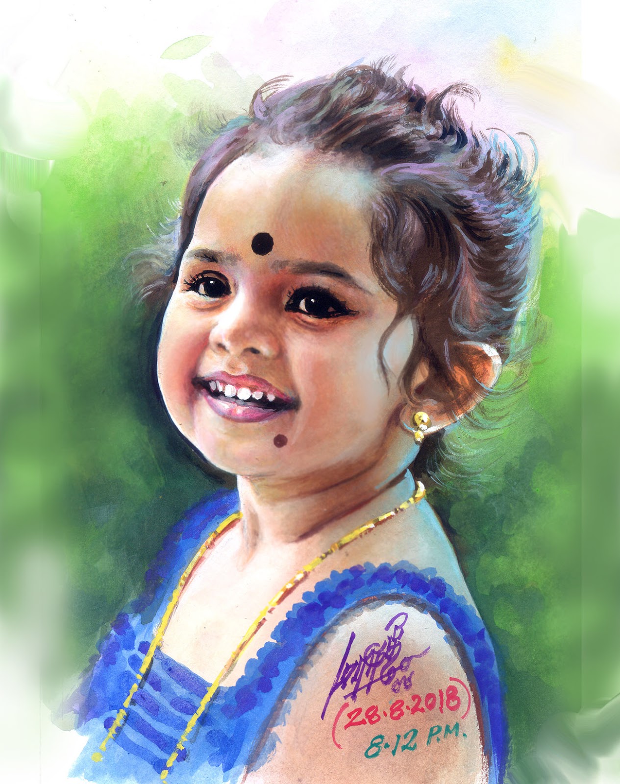 tamilnadu paintings baby by oviyar maruthi