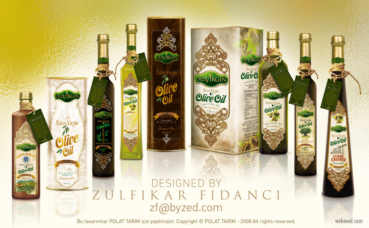 packaging design olive oil bottle
