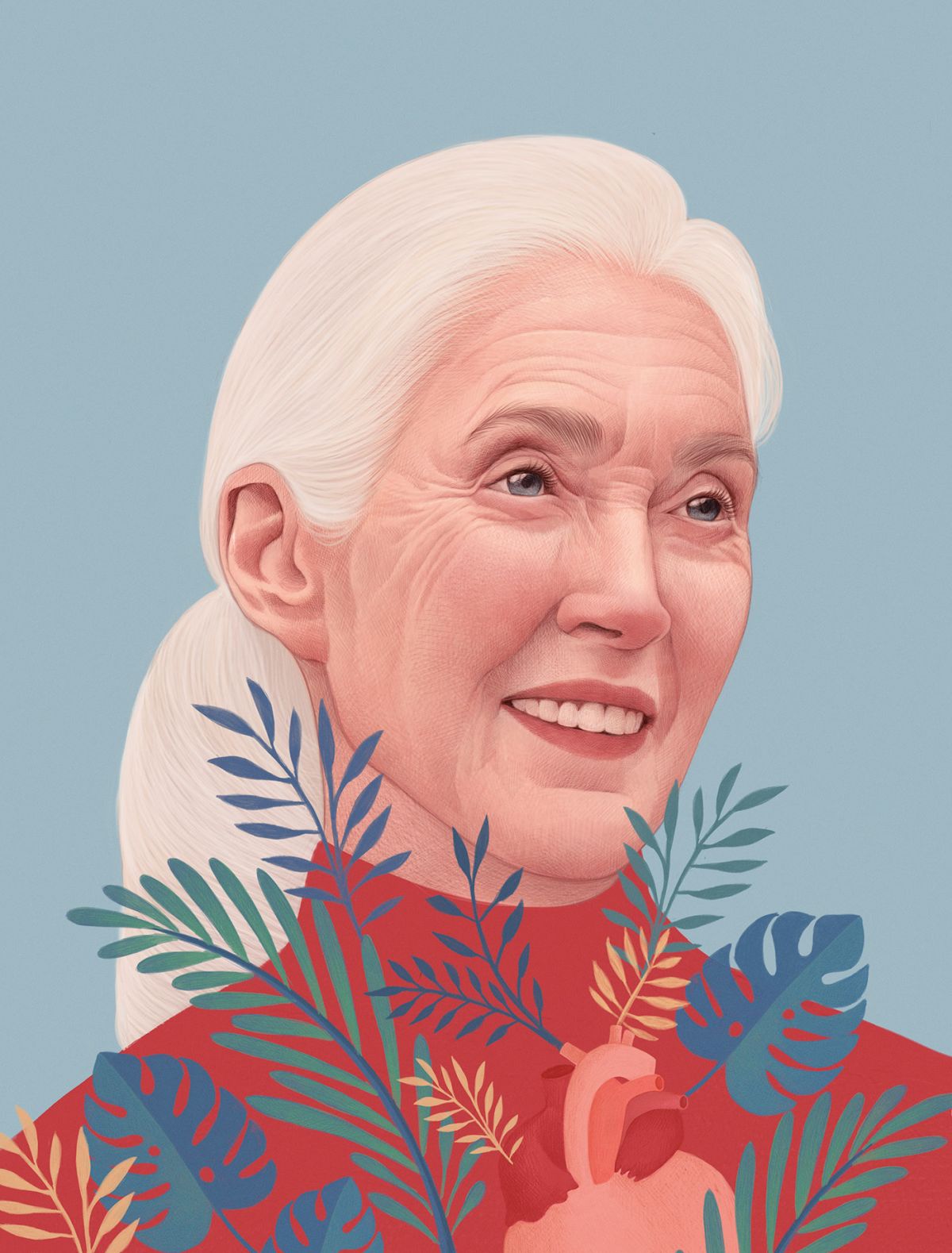digital illustration woman portrait by mercedes debellard