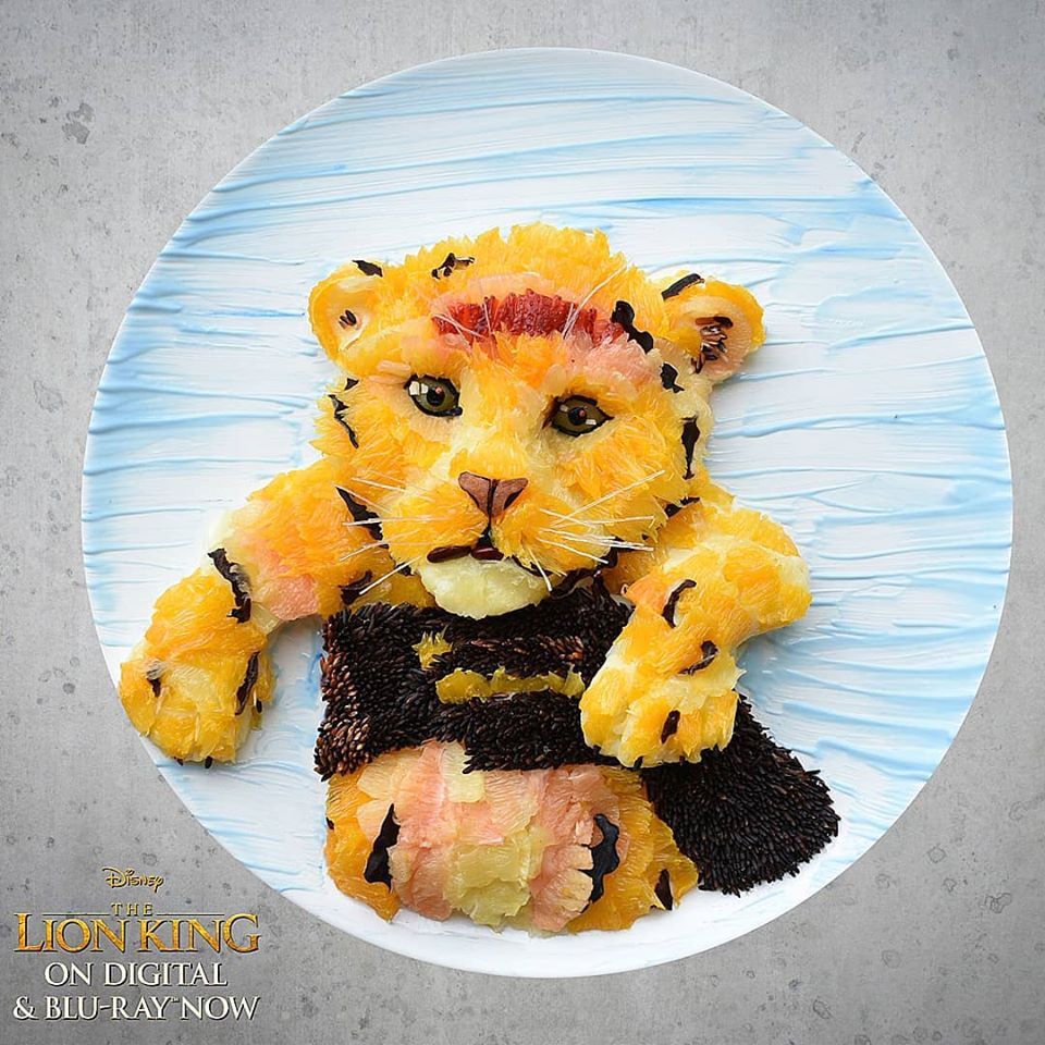 food art lion king by laleh mohmedi