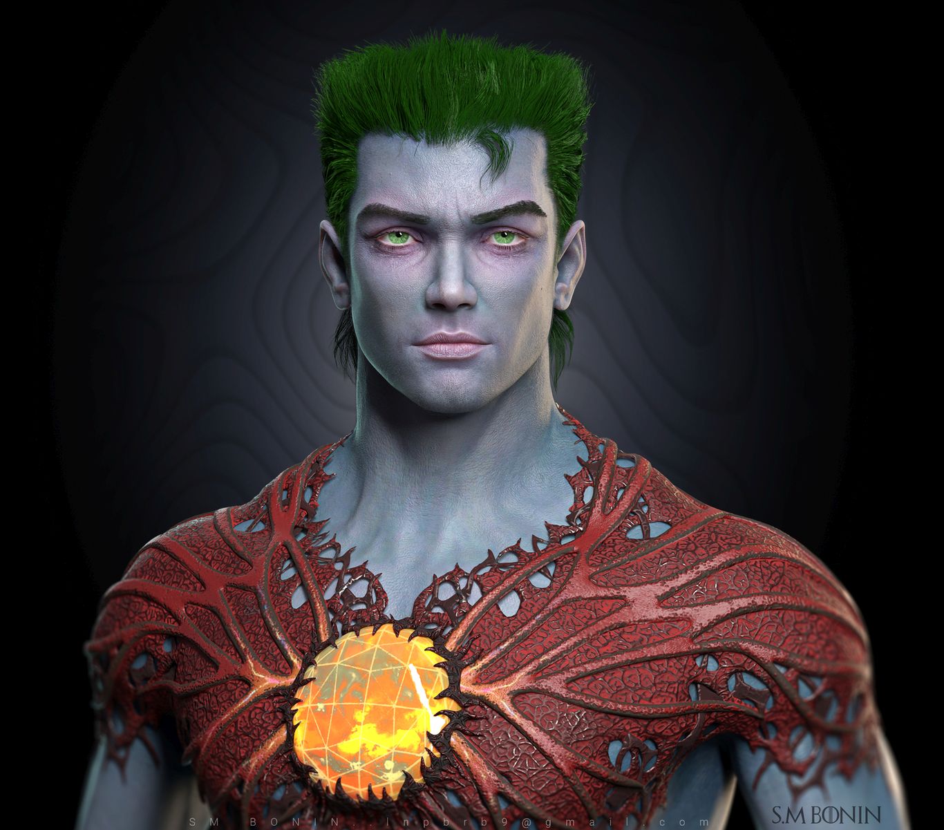 3d model captain planet game character