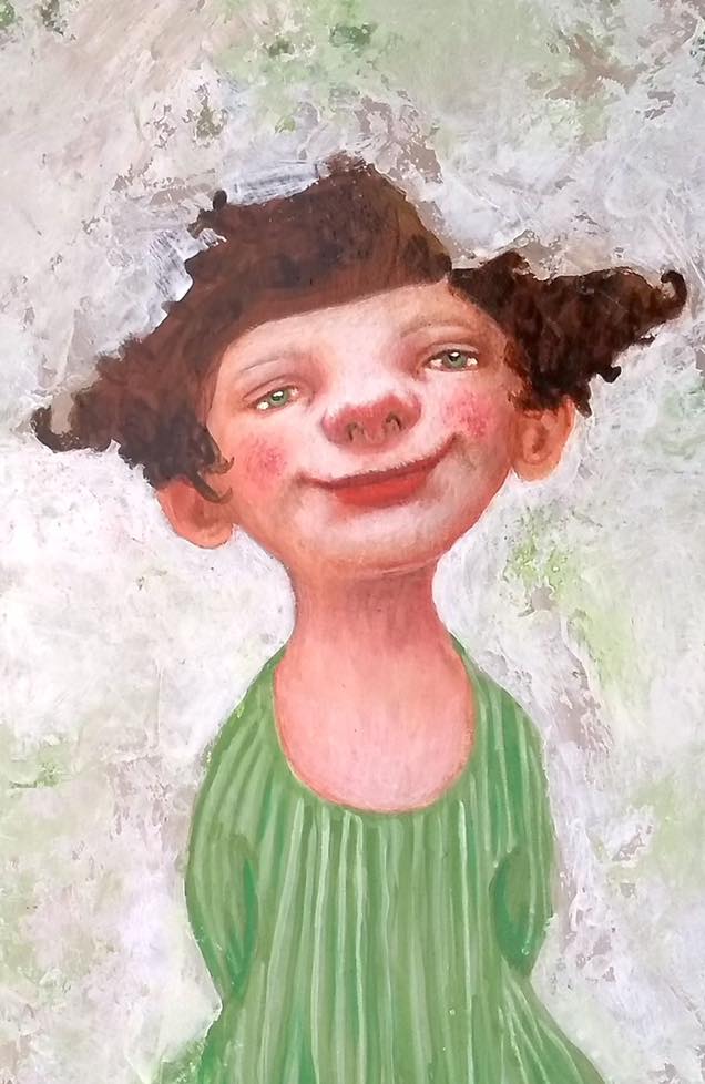 Funny Face Oil Painting Smile By Koos Ten Kate 10