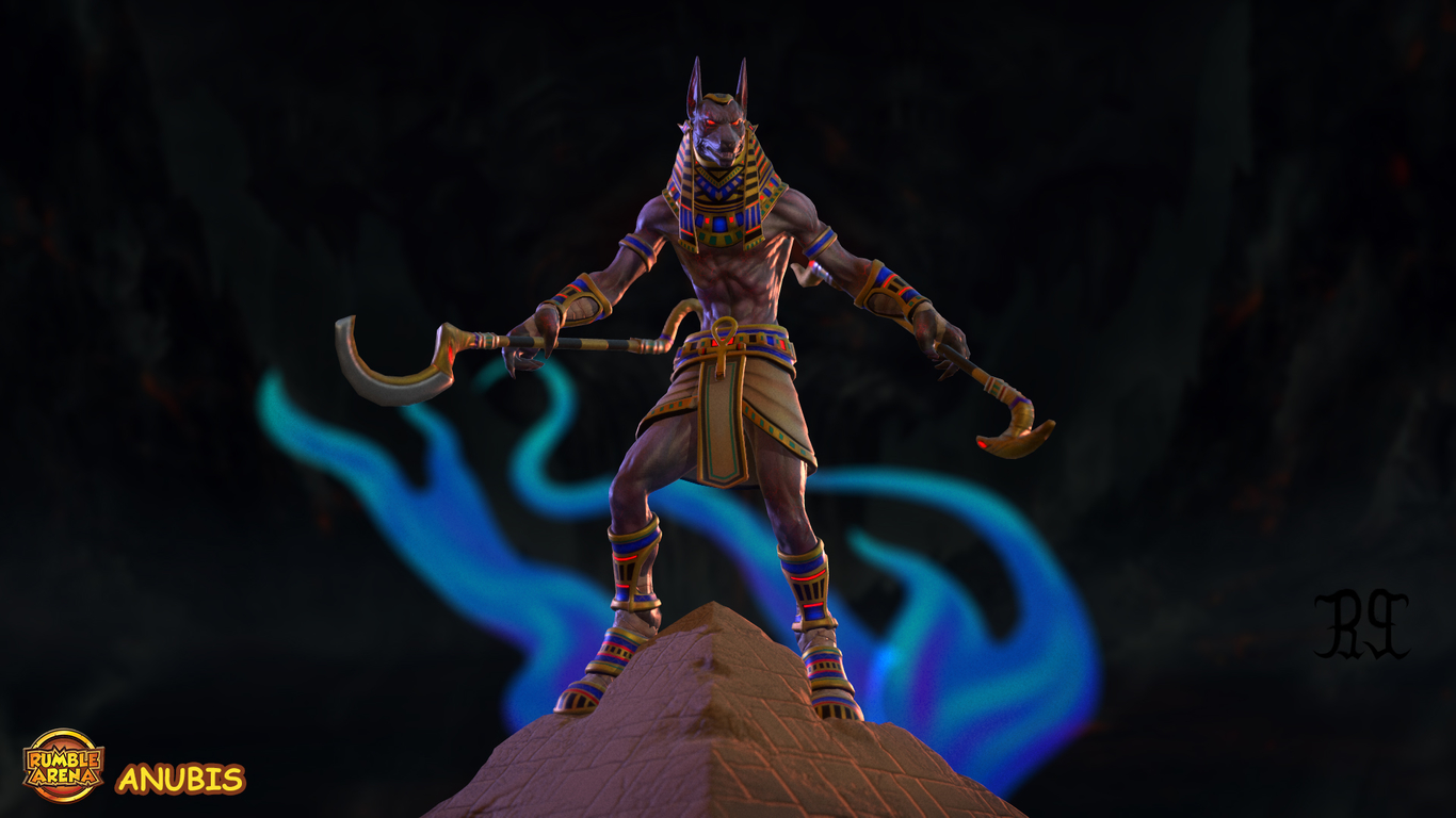 3d model anubis game character by sm bonin