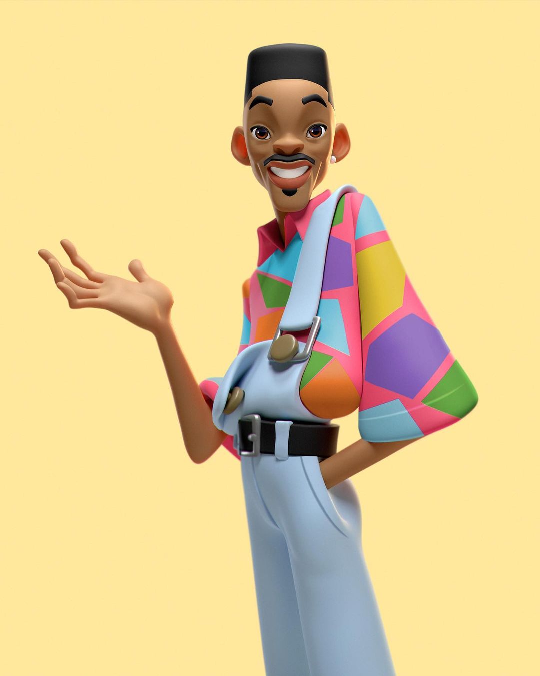 funny 3d model character will smith