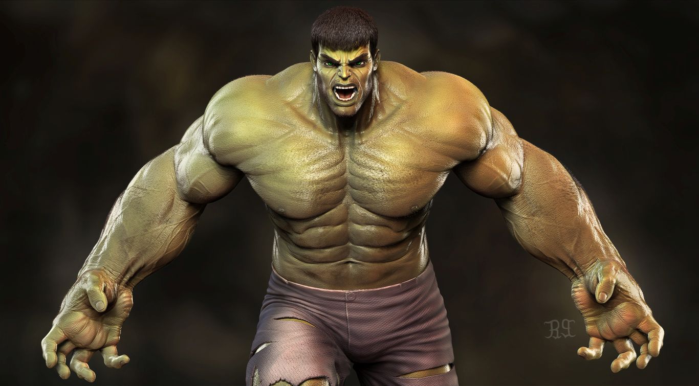 3d model hulk game character