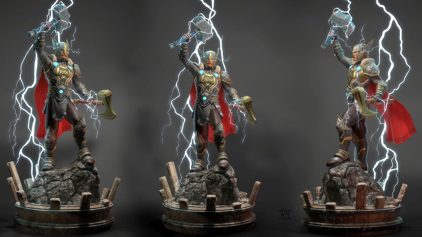 3d model thor game character