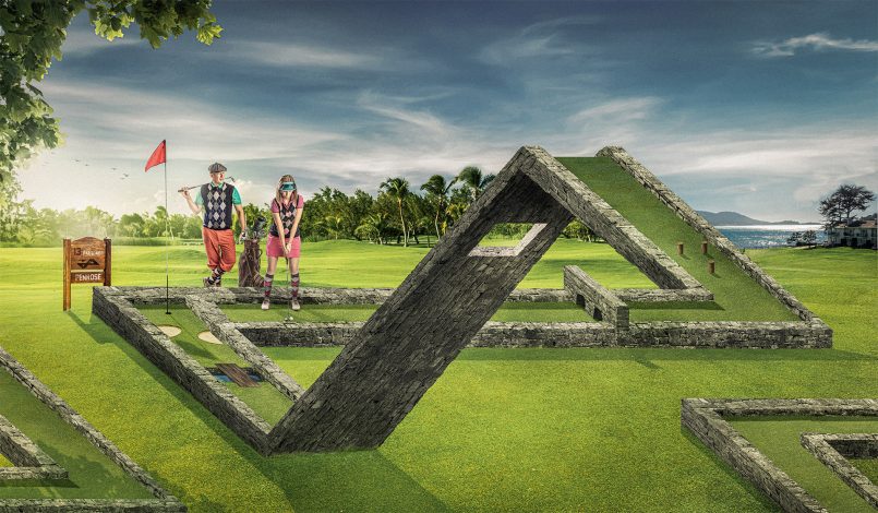 photo manipulation play golf by antti karppinen