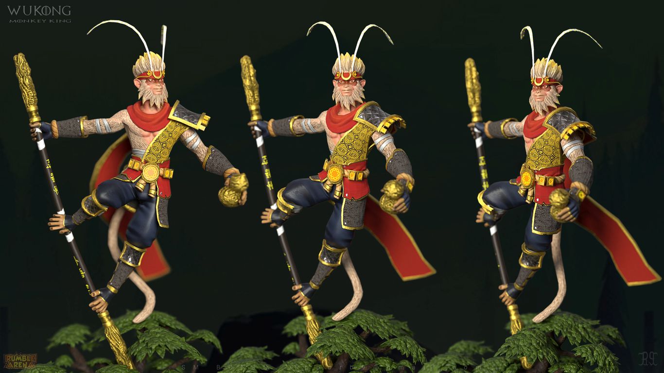 3d model wukong game character
