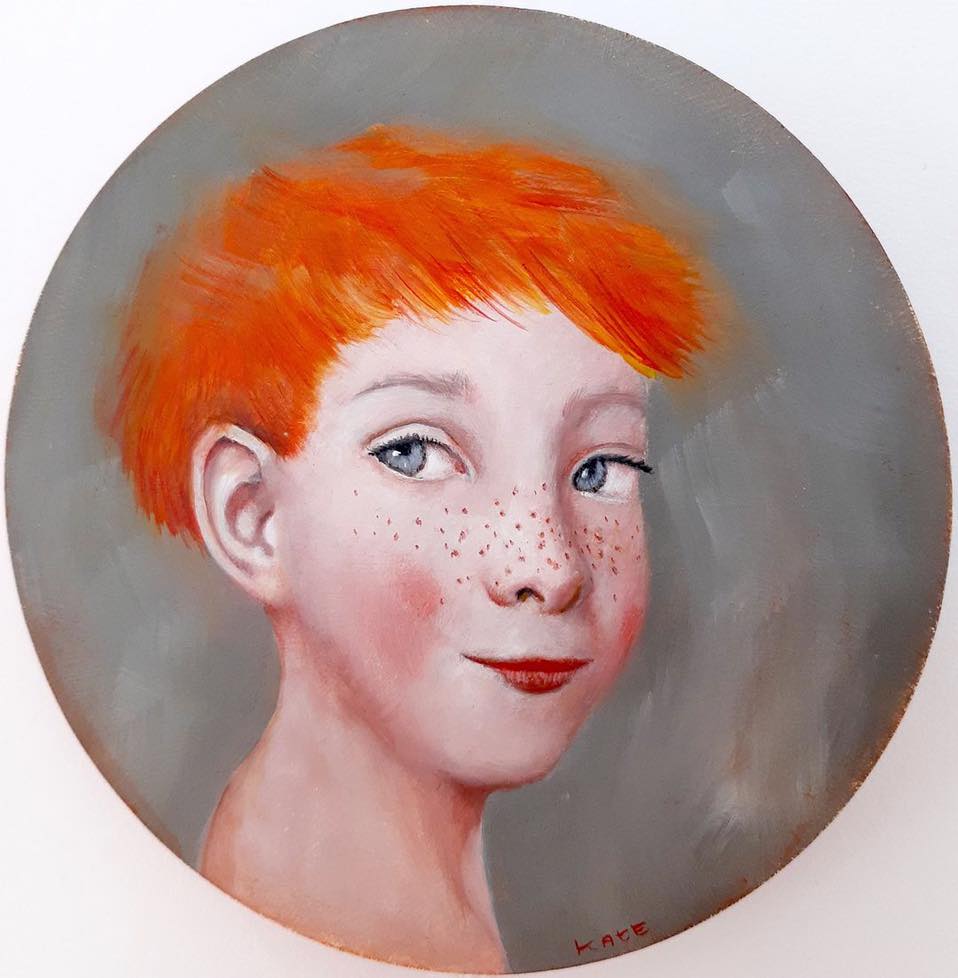 oil painting orange hair by koos ten kate