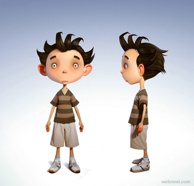 Boy 3d Cartoon Character 15