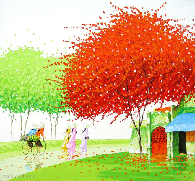 summer painting by phan thu trang