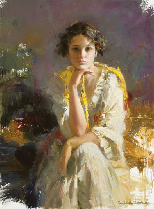 a touch of yellow painting by pino daeni