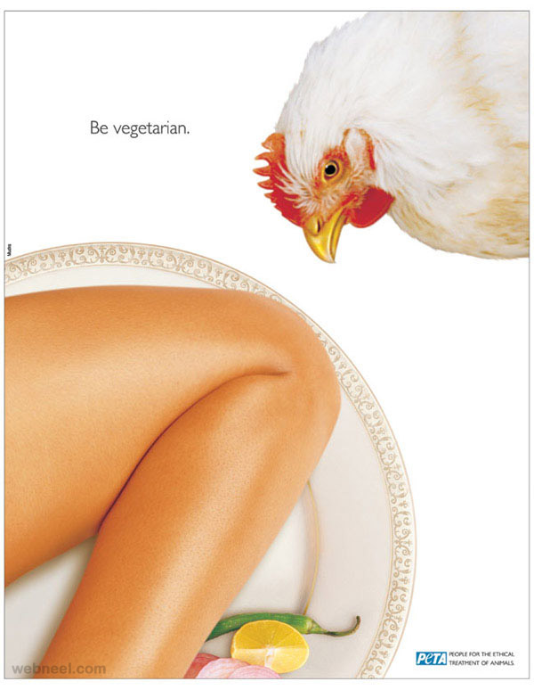 be vegetarian chicken animal ad