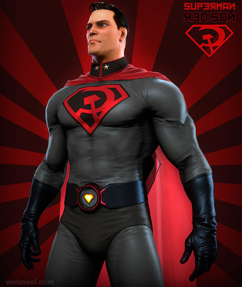 3d superman model by simone corso