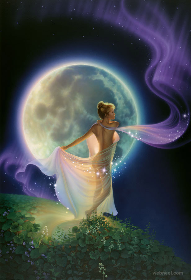 moon fantasy artwork