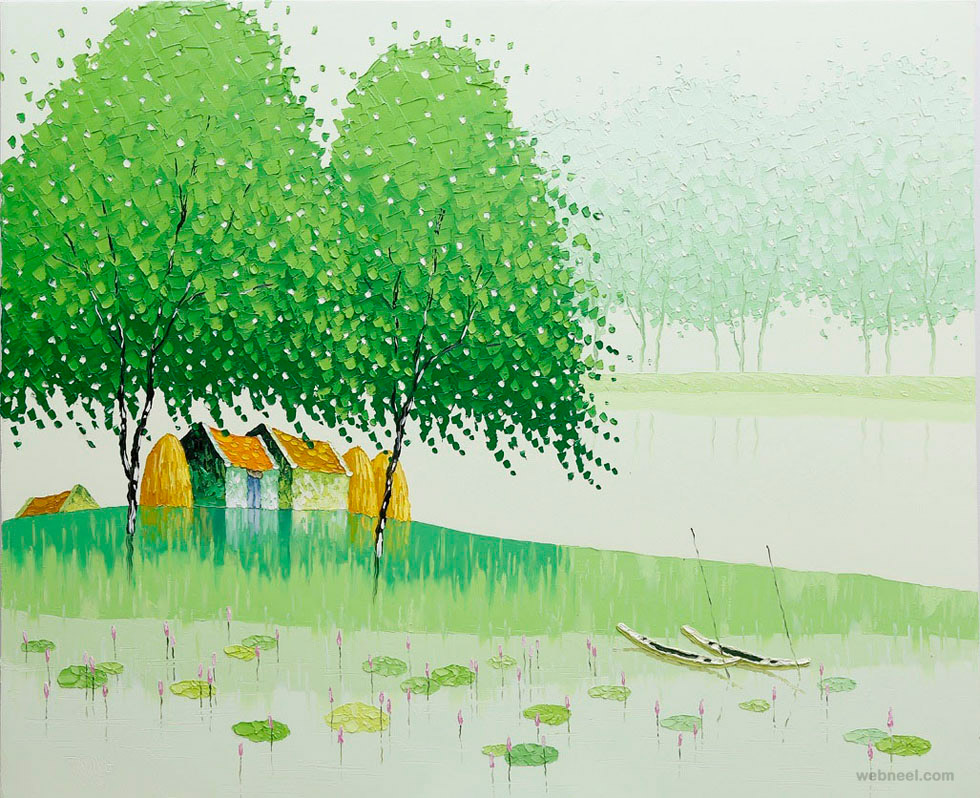 spring painting by phan thu trang