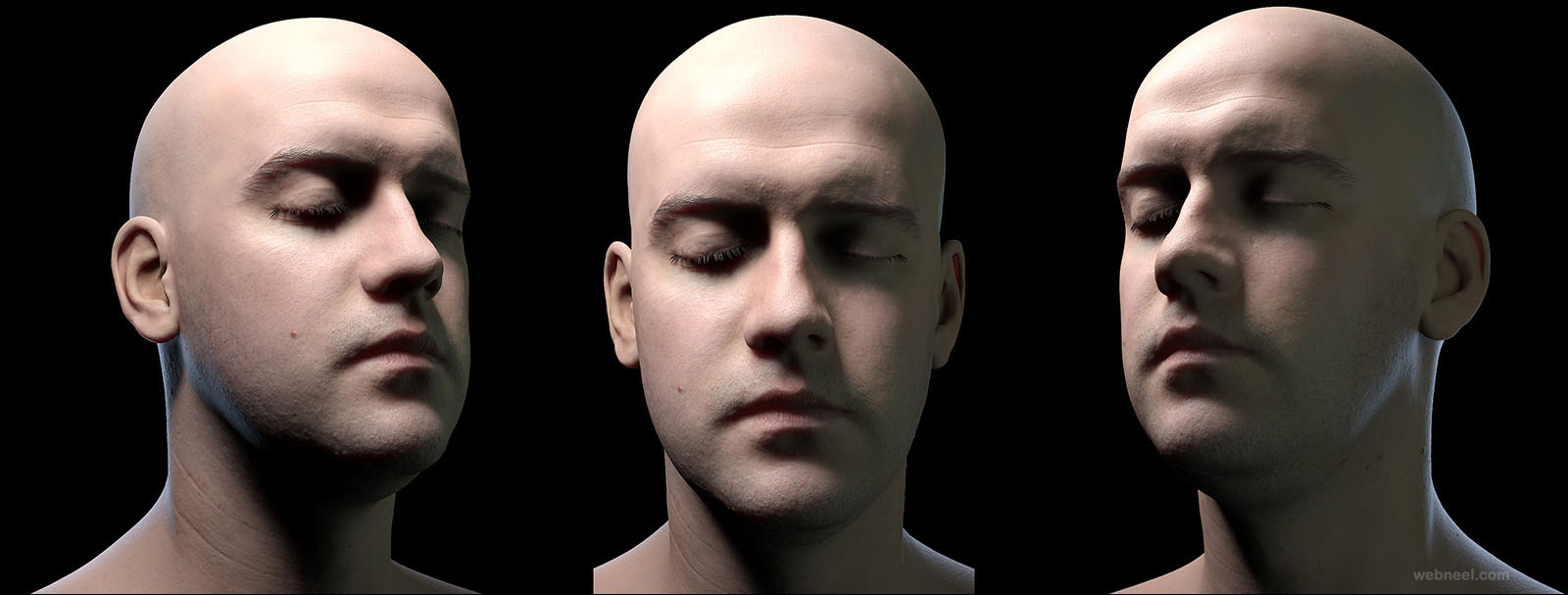 realistic 3d men portrait