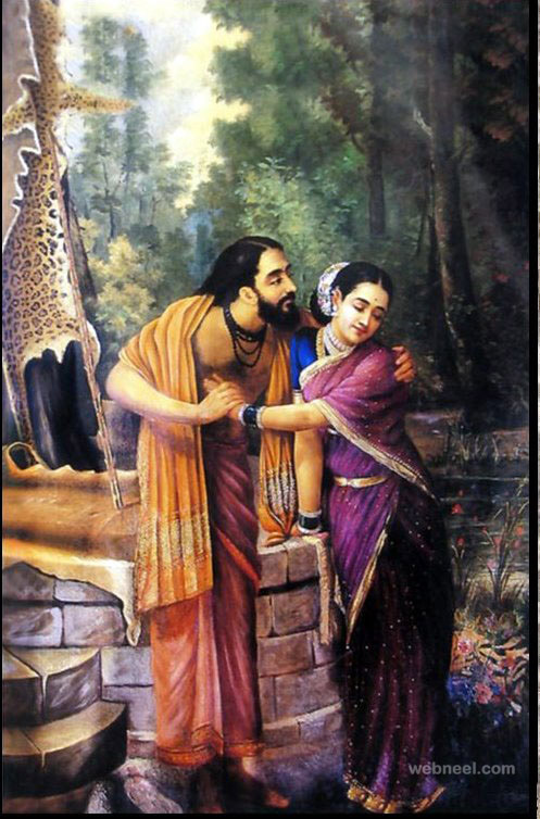 arjuna subhadra ravi varma reproductional paintings