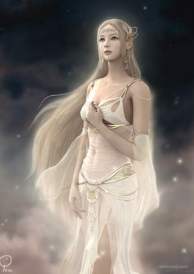 female 3d fantasy art woman