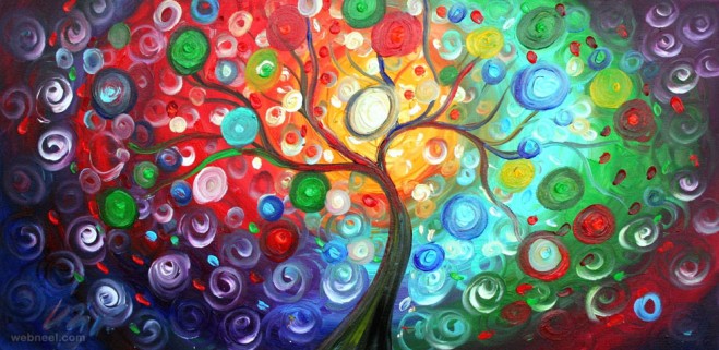 colorful painting by luiza vizoli